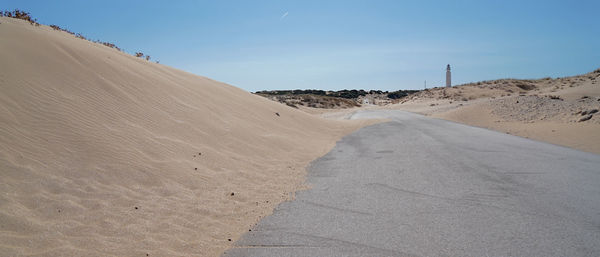 Scenic view of desert against sky