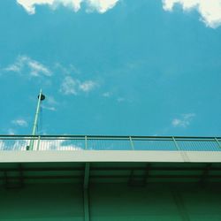 Low angle view of built structure against blue sky