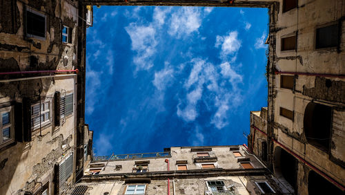 Low angle view of buildings against sky