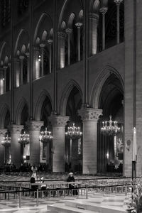 View of notre dame de paris, interior before fire