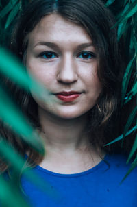 Close-up portrait of a smiling young woman