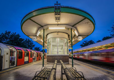 Low angle view of railroad station
