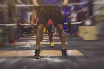 Low section of man running