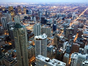 High angle view of city