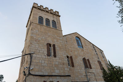 Low angle view of building against sky