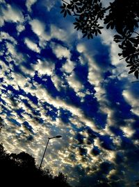 Low angle view of cloudy sky