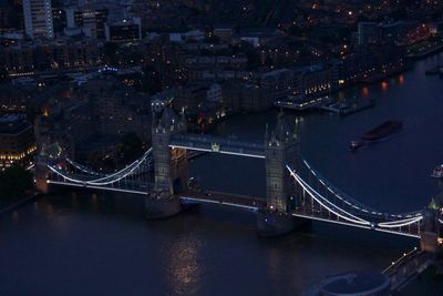 High angle view of london bridge