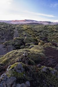Scenic view of rocky mountains against sky