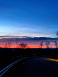 Country road at sunset