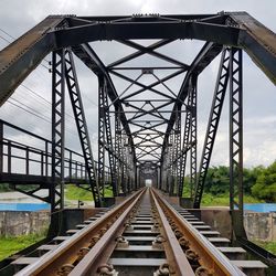 Railway bridge against sky