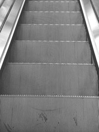 High angle view of escalator