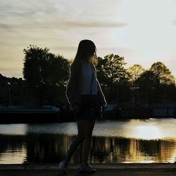 Man looking at river