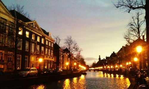 Canal at sunset