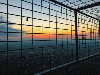 Scenic view of sea seen through window