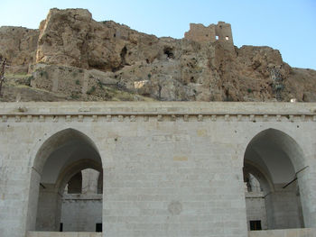 Low angle view of castle against sky