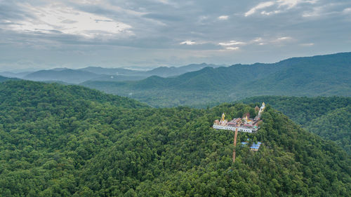 High angle view of a temple