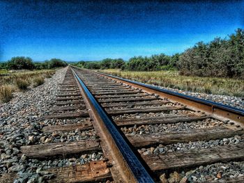 Railroad tracks against sky