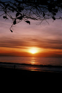 Scenic view of sea during sunset