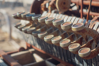 High angle view of coffee cups