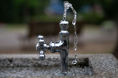Close-up of water fountain