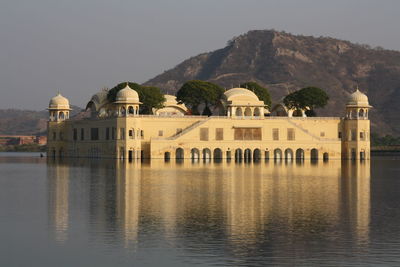 Reflection of building in lake