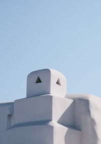 Low angle view of built structure against clear sky