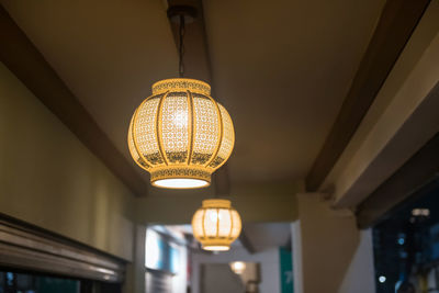 Arabian ceiling lamp light up in haji lane, bugis, singapore.