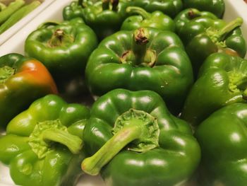 Close-up of green bell peppers