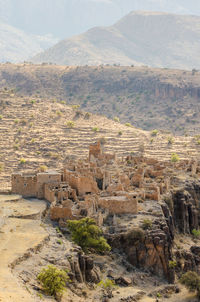 Aerial view of a desert