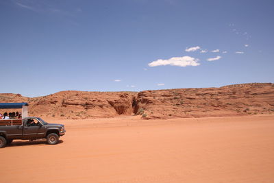 Scenic view of desert against sky