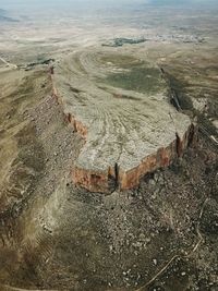 High angle view of a land