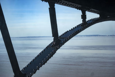 Bridge over sea against sky