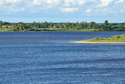 Scenic view of river against sky