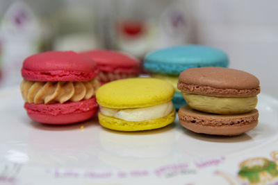 Close-up of dessert on table