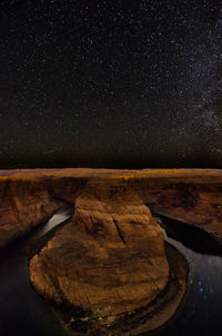 Scenic view of sky at night