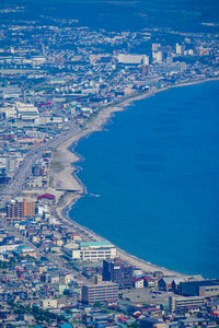 High angle view of city