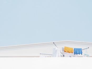 Low angle view of built structure against clear sky