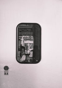 Vintage car in mirror