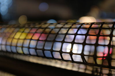 Defocused image of illuminated lights