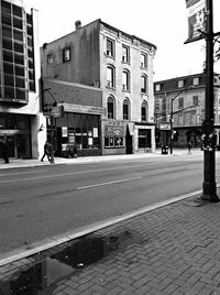 City street with buildings in background