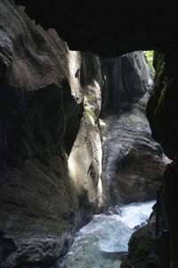 Scenic view of waterfall