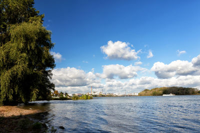 Scenic view of river against sky