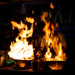 Close-up of bonfire