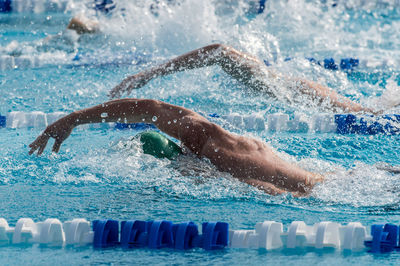 People swimming in pool