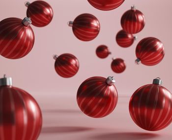 Low angle view of christmas lights hanging on table