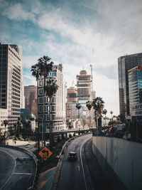 View of skyscrapers in city