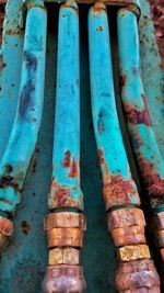 Full frame shot of rusty pipe