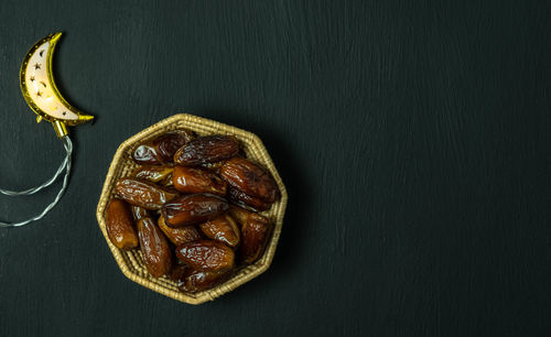 High angle view of fruits on table