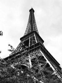 Low angle view of eiffel tower