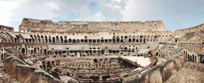 Panoramic view of old ruins